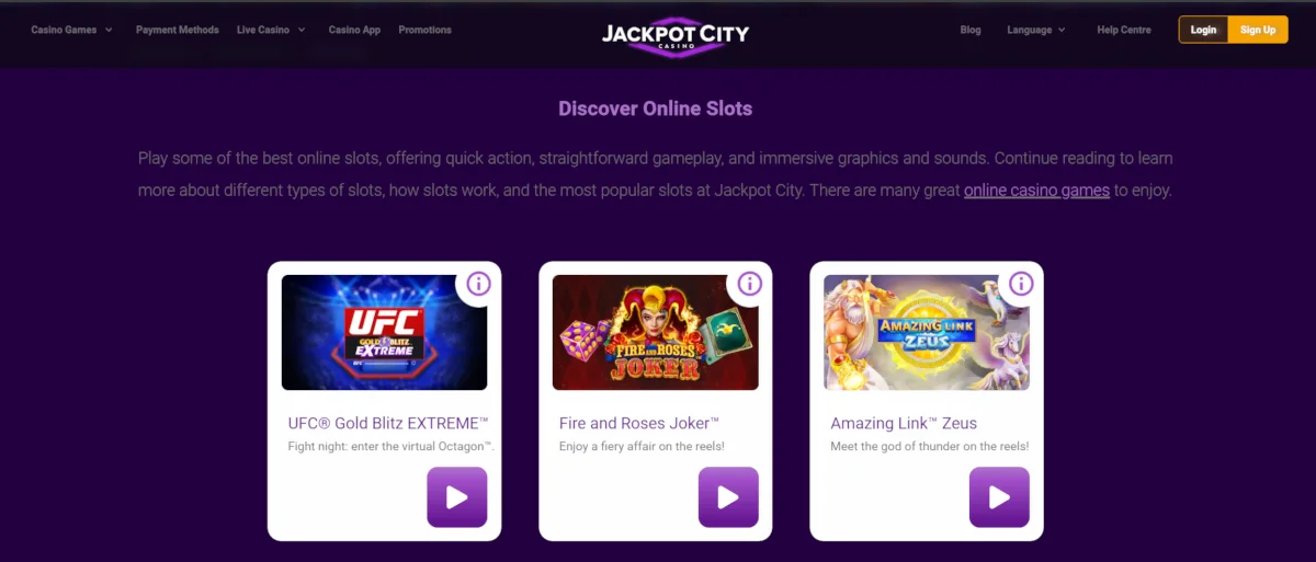 Jackpot City Bonus